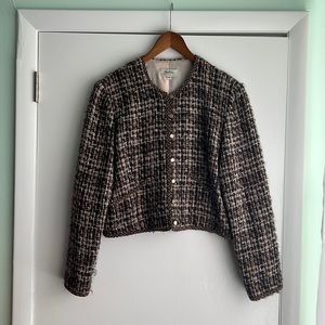 Nieman Marcus Vintage women’s blazer, brown tweed, size 10